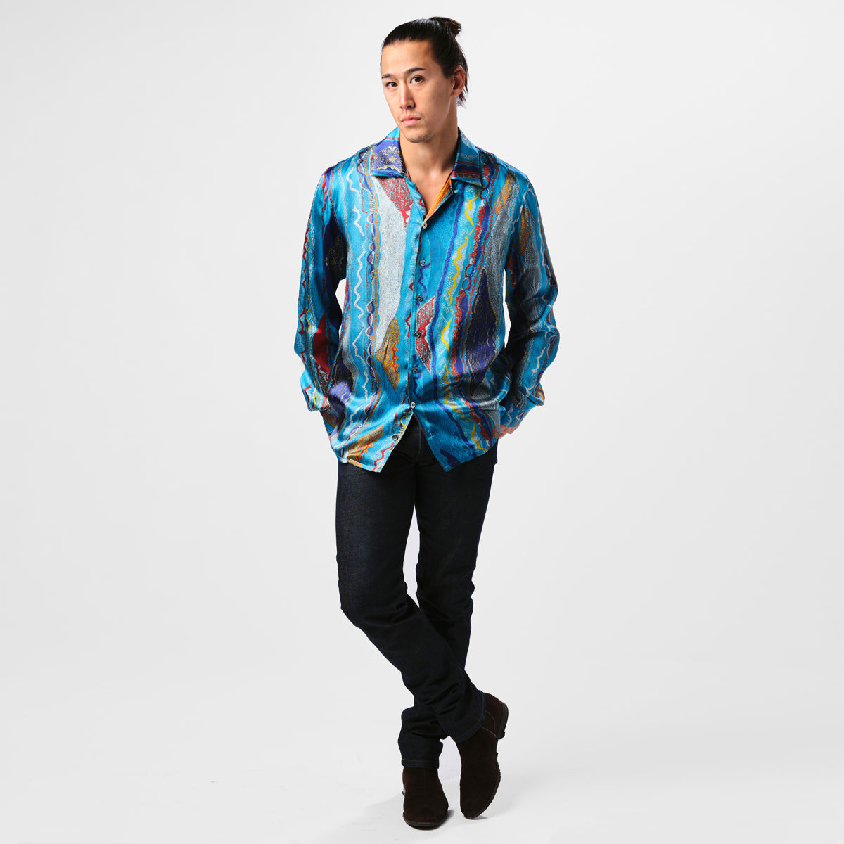 COOGI Silk Shirt in Blues - 3XL COOGI Silk Shirt in Blues - 3XL