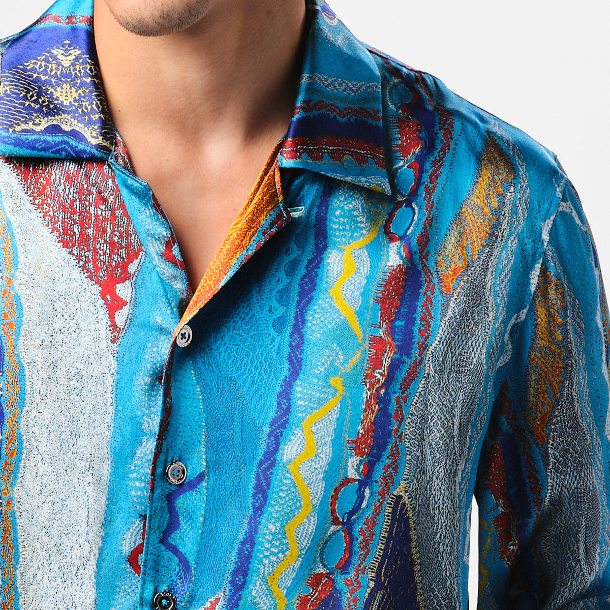 COOGI Silk Shirt in Blues - 3XL COOGI Silk Shirt in Blues - 3XL