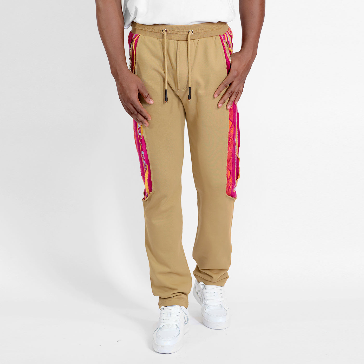 New -COOGI Sweater Pieced Jogger In Khaki