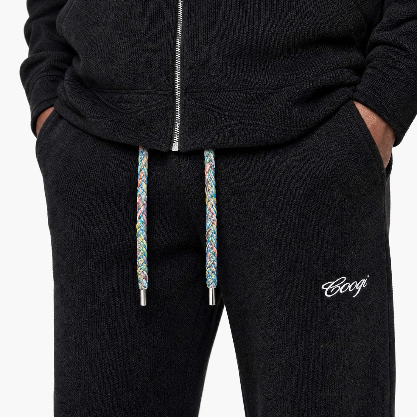 Introducing - COOGI Heavy Weight Fashion Knit Pants - Black