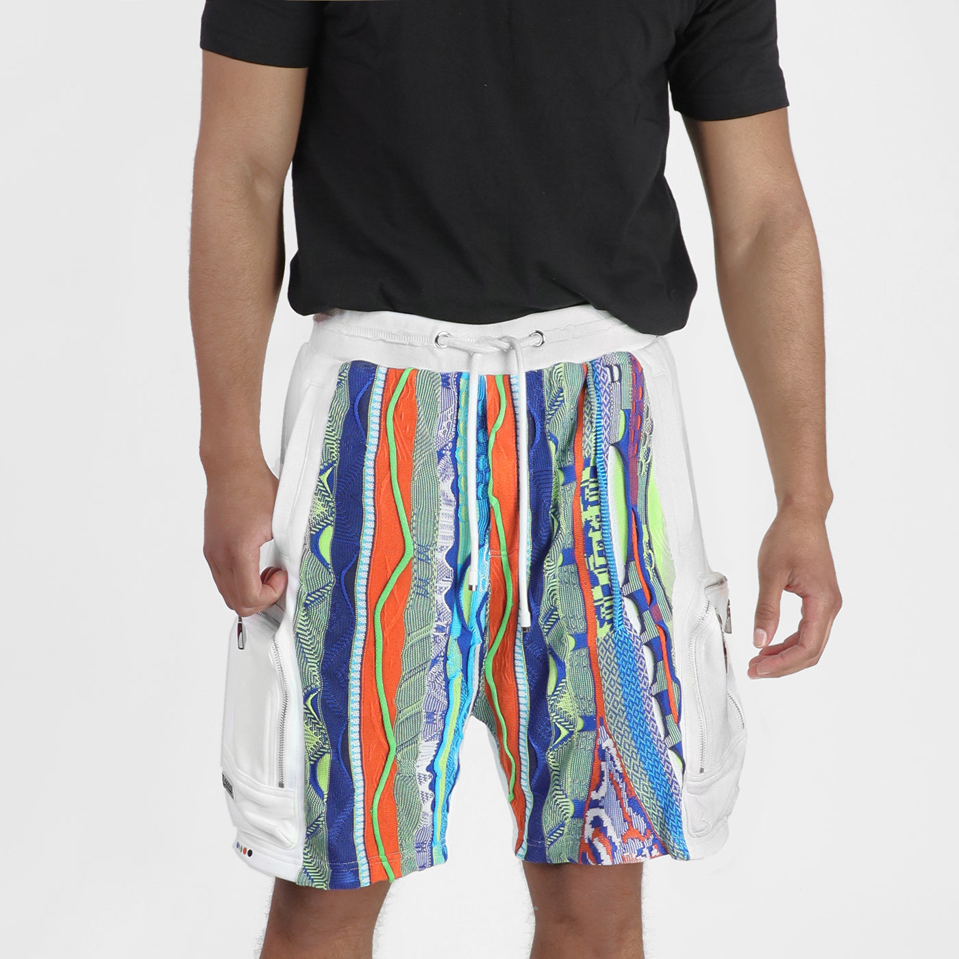 Sweater Pieced Fleece Shorts - Malibu