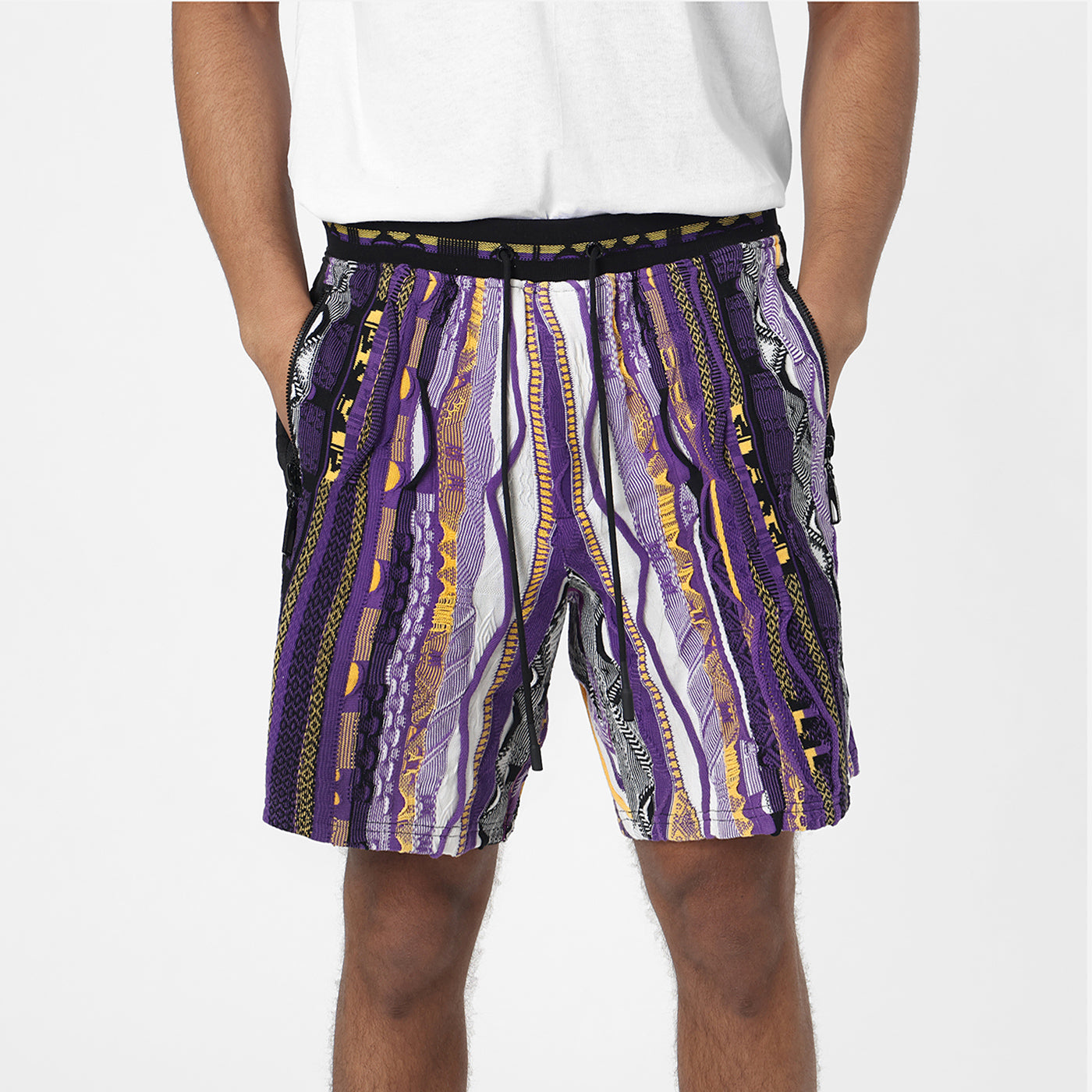 New COOGI X NBA X Protege Lakers Sweater Knit Basketball Shorts