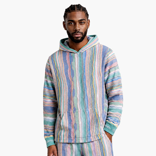 New - COOGI Light Weight Sweater Knit Hoody in Pink and Yellow