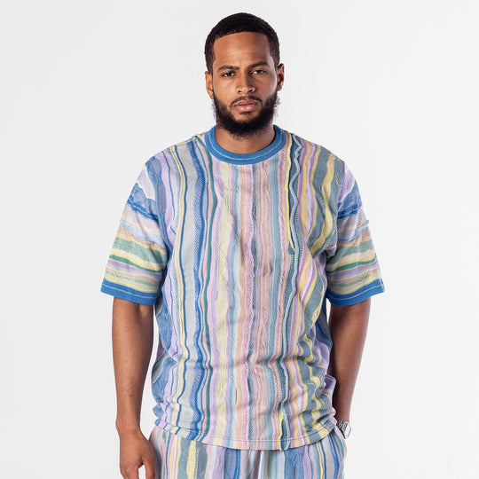 New- COOGI Light Weight Sweater Knit Tee in Pink and Blue