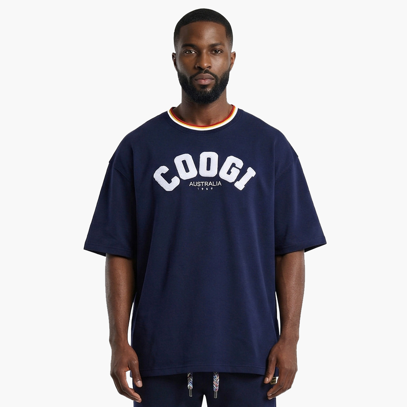 New - COOGI Block Logo Tee - Oversized - Navy
