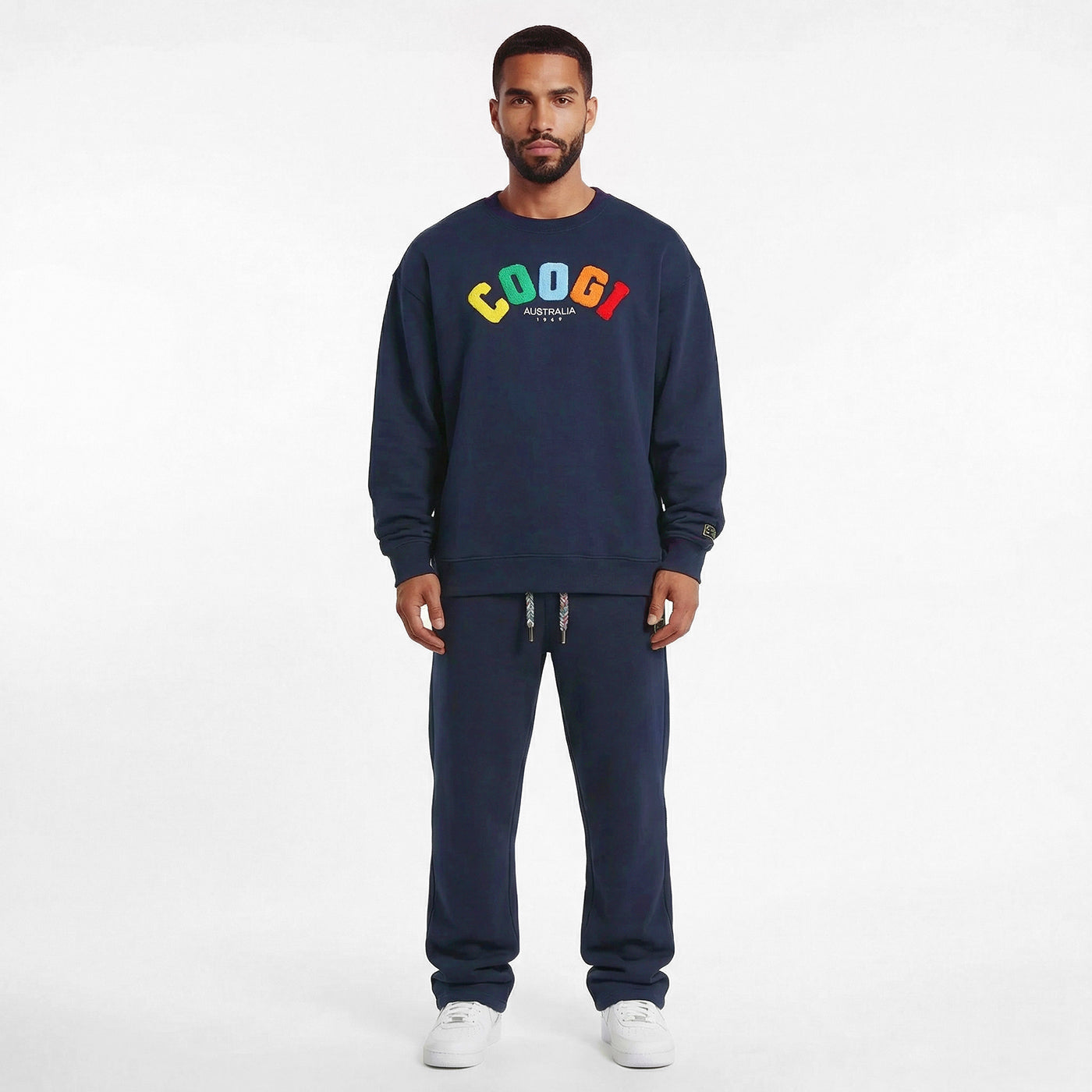 New - COOGI - Block Logo Crew - Oversized - Navy: COOGI Crown Reserve