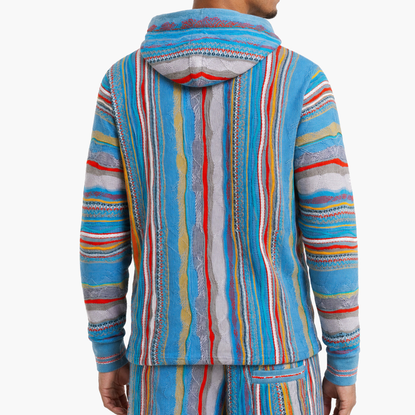 New - COOGI Light Weight Sweater Knit Hoody in Gray and Blue