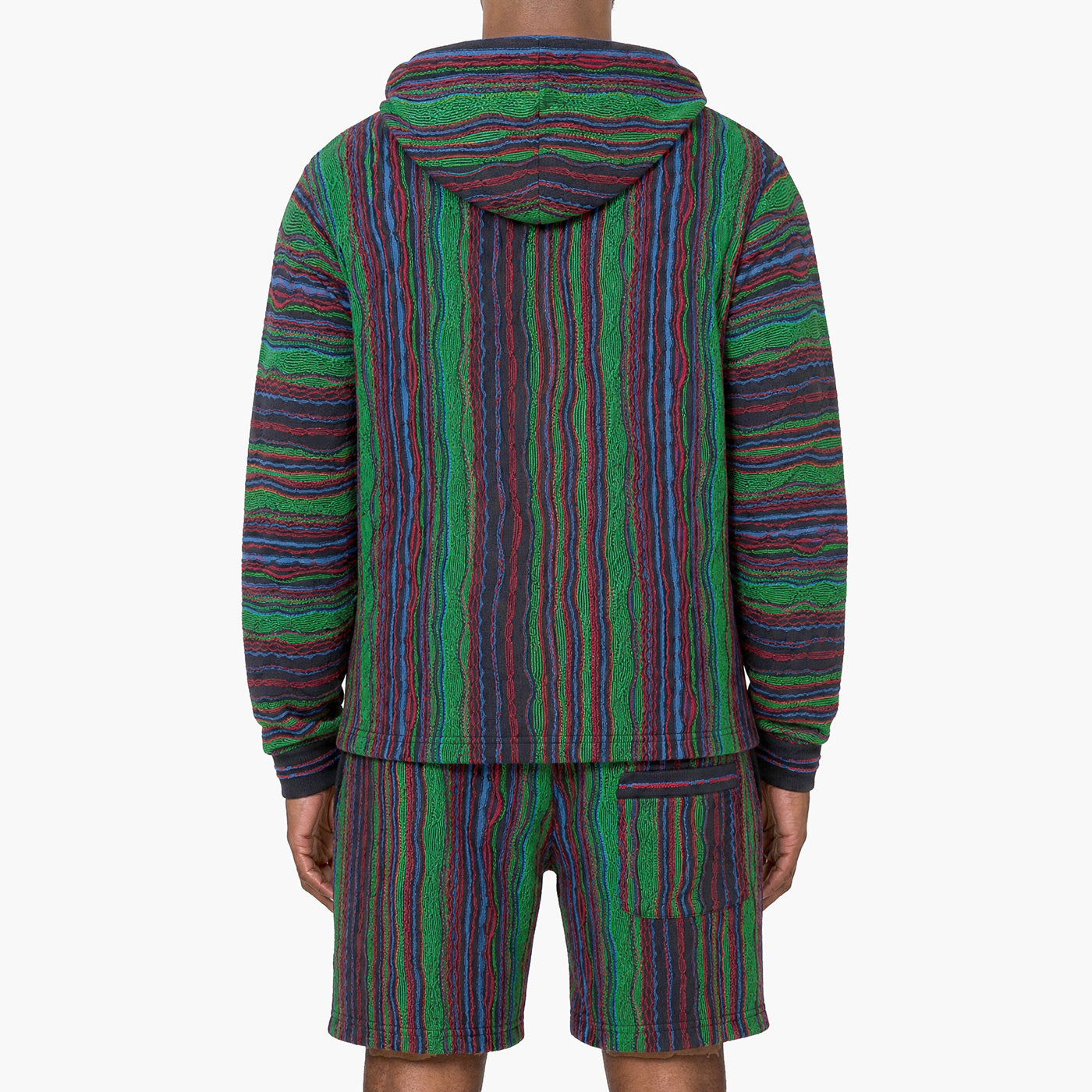 New - COOGI Light Weight Sweater Knit Hoody - Green Multi