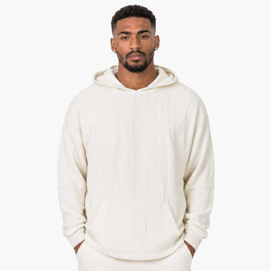 New - COOGI Light Weight Sweater Knit Cloud Dancer Hoody