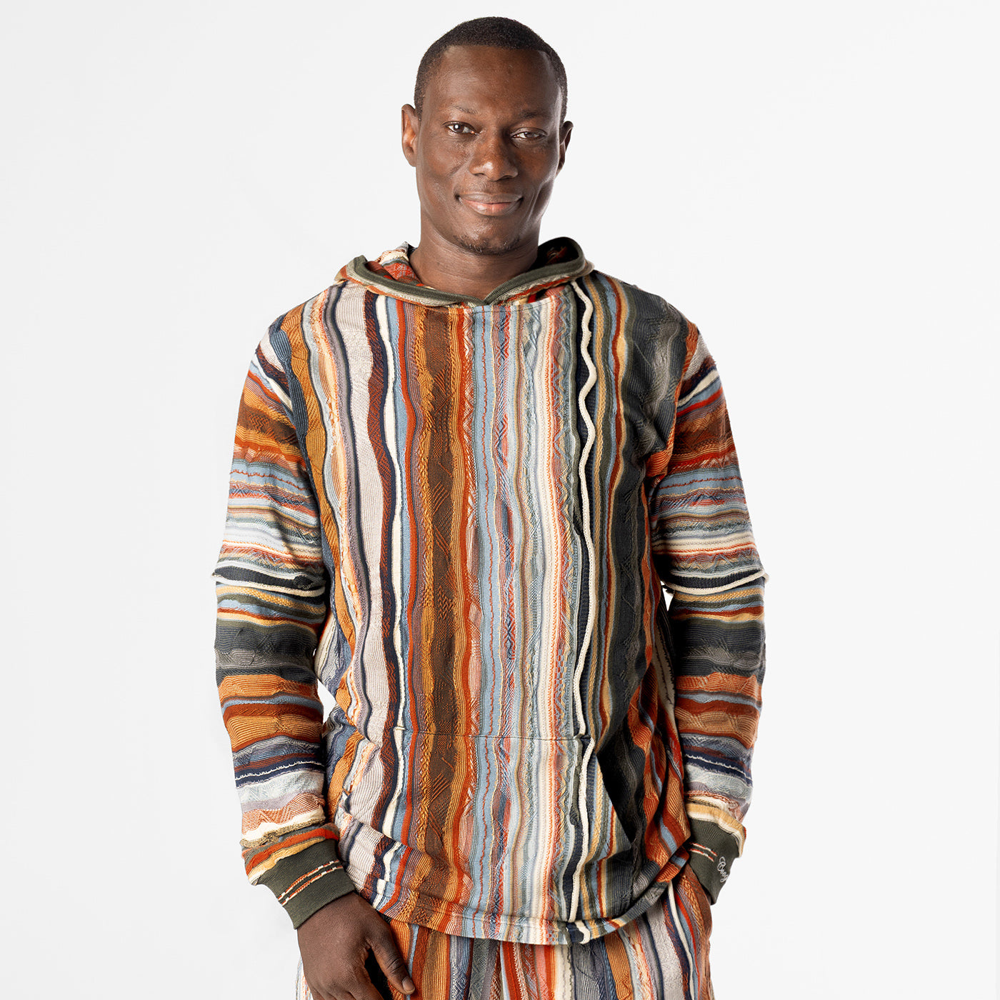 New - COOGI Light Weight Sweater Knit Hoody in Natural