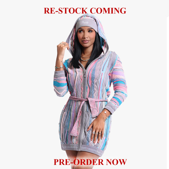 New - COOGI Sunburst Zip Hoody Sweater Dress