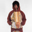 New - COOGI Sweater Pieced Fleece Hoody in Brown