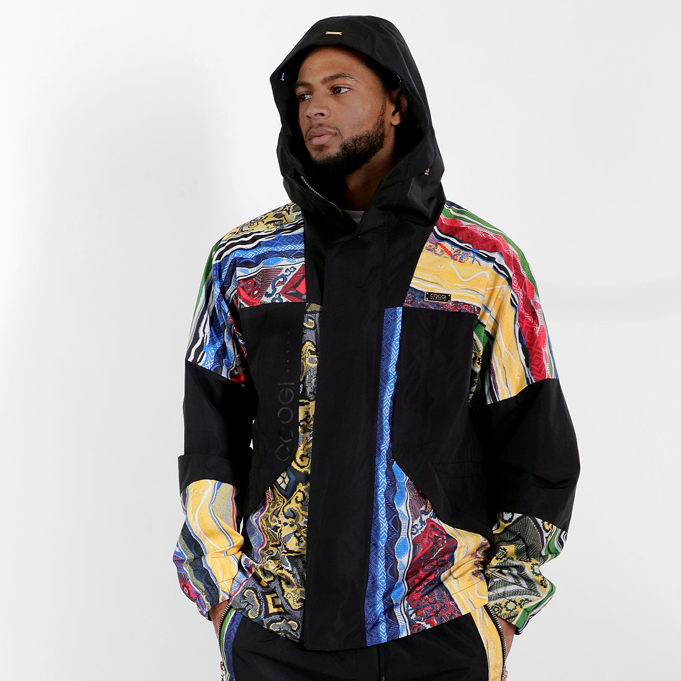 New - COOGI Acadia Print Hooded Jacket