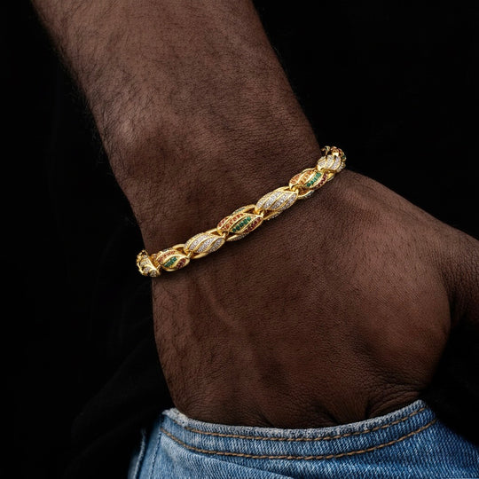 COOGI Twisted Rope Bracelet - Yellow Gold Plated