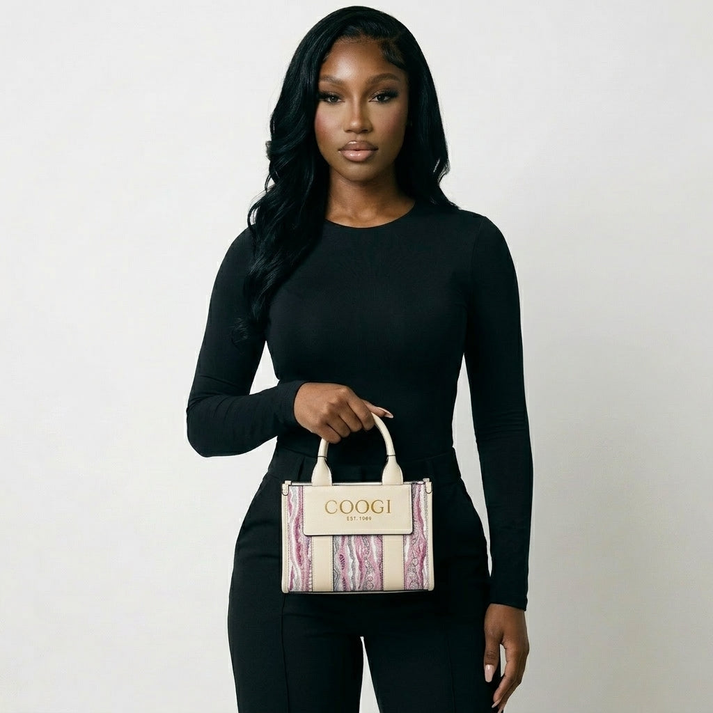 New - COOGI Hamptons Mini Tote Bag - Fuschia