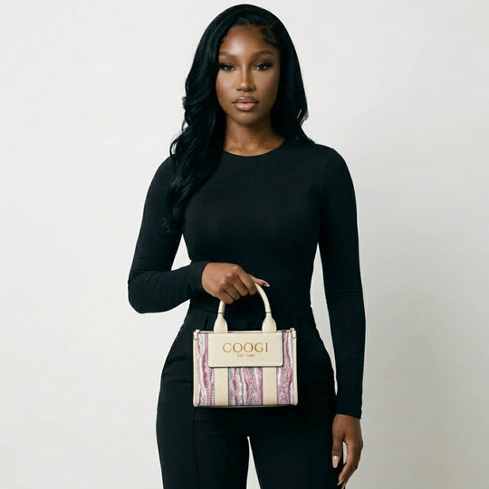 New - COOGI Hamptons Mini Tote Bag - Fuschia