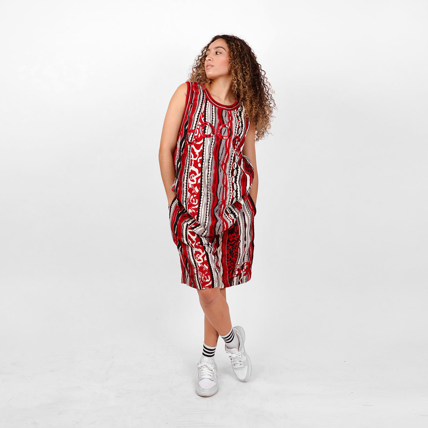 coogi dress for women New -COOGI Red-Black Sweater Knit Basketball Jersey M