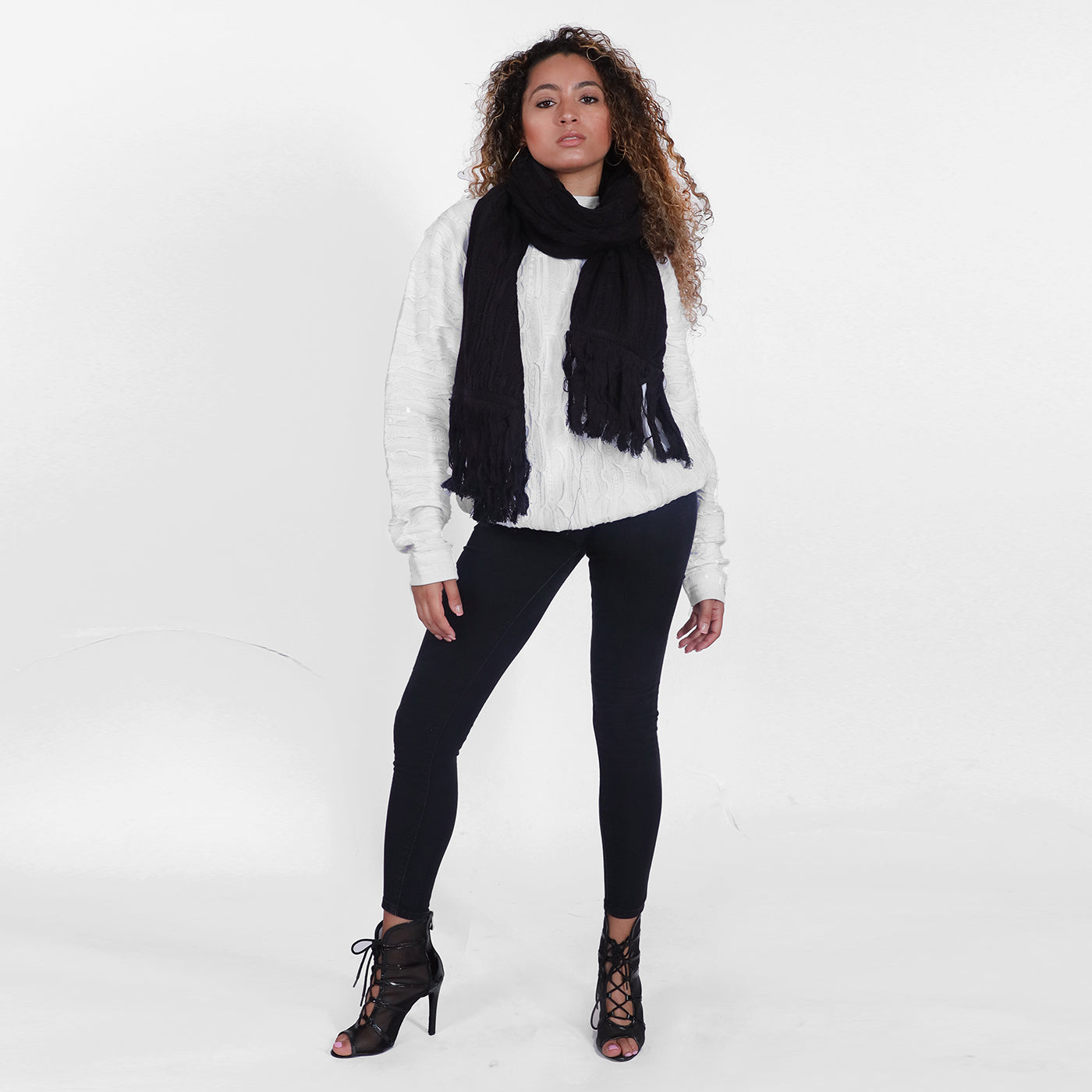 New - COOGI BlackOut Sweater Knit Scarf