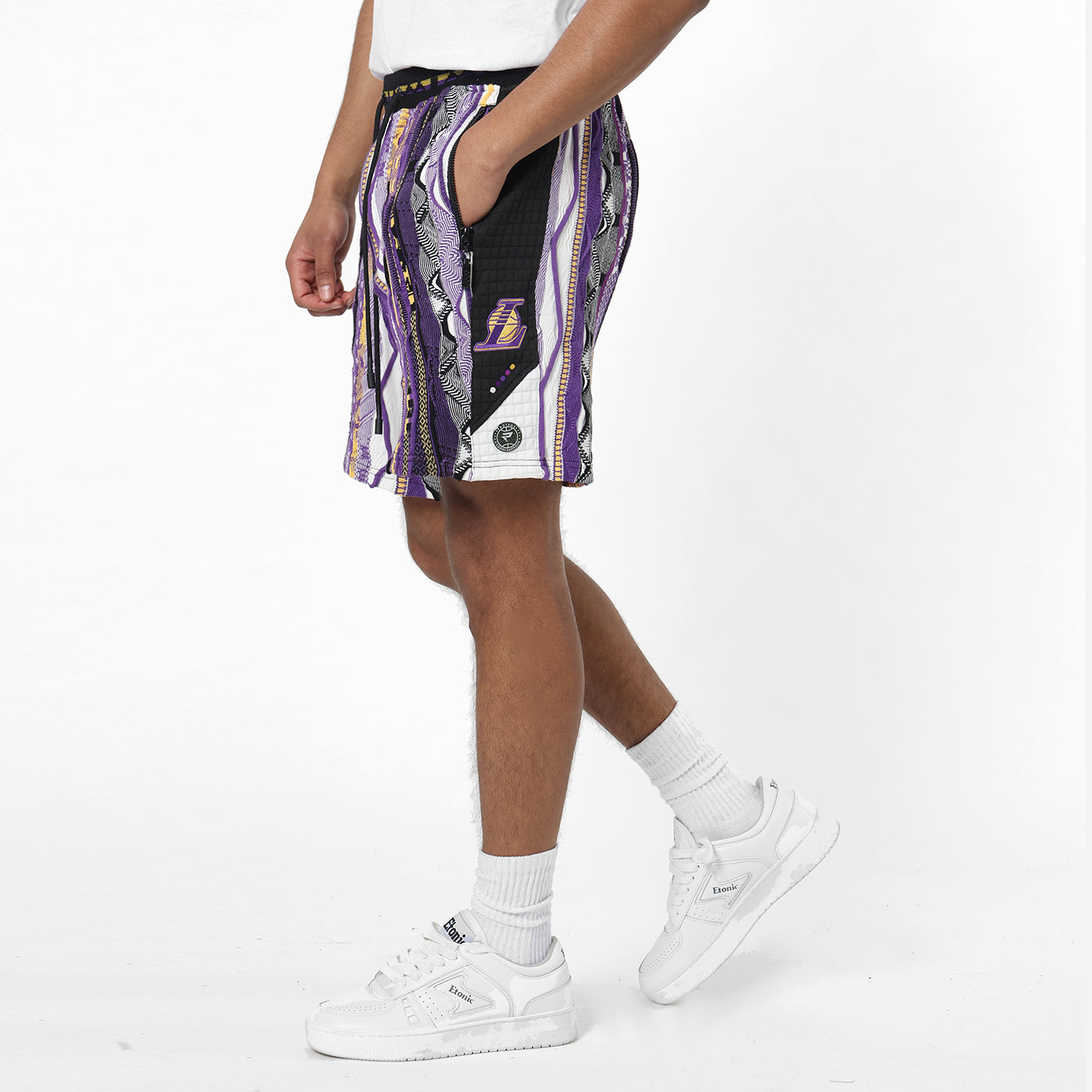 New - COOGI X NBA X Protege - Lakers Sweater Knit Basketball Shorts
