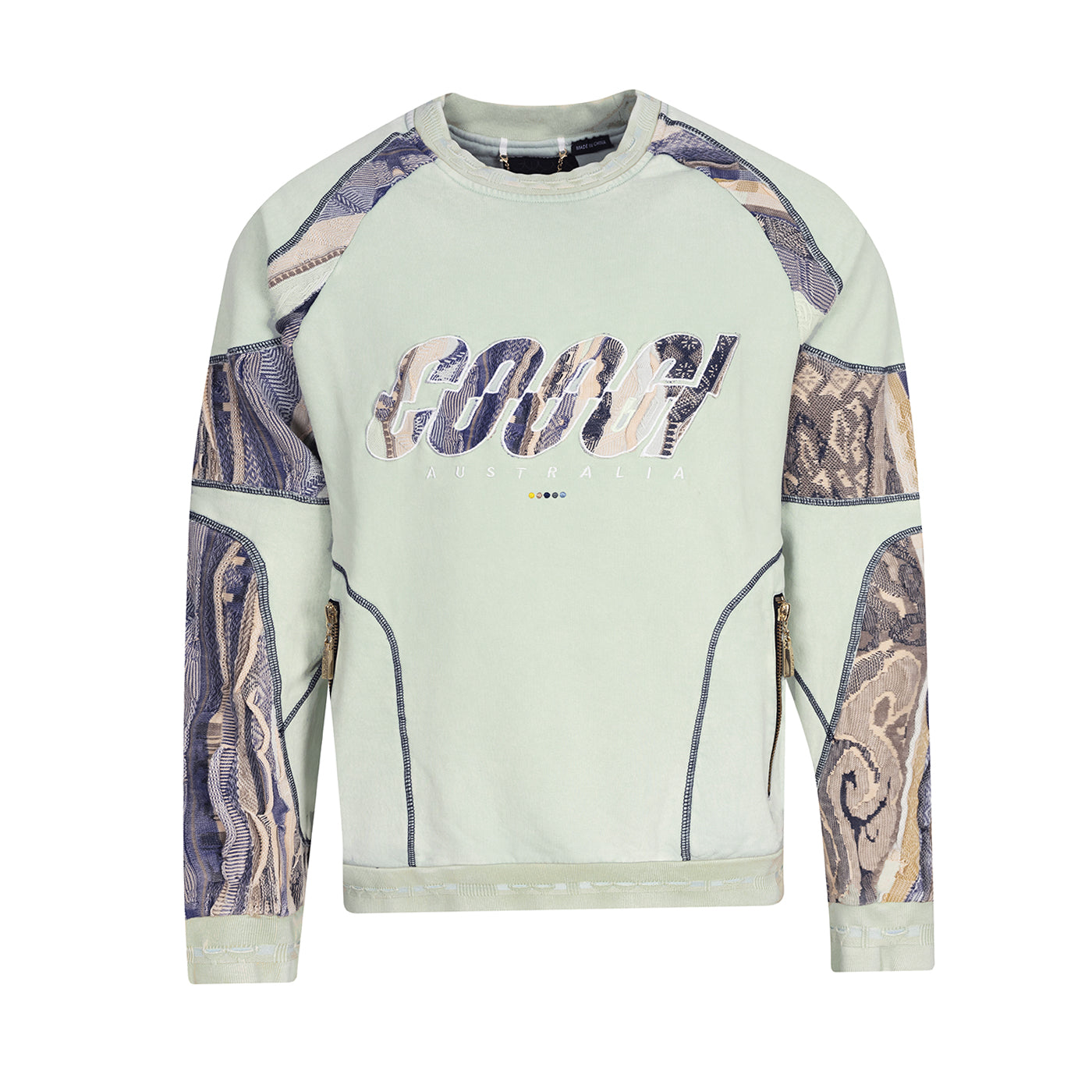 New - COOGI Sweater French Terry Crewneck - Mint
