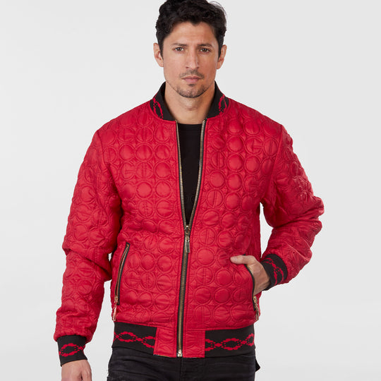 COOGI LINK QUILT (REVERSIBLE TO HERITAGE PRINT) SATIN JACKET