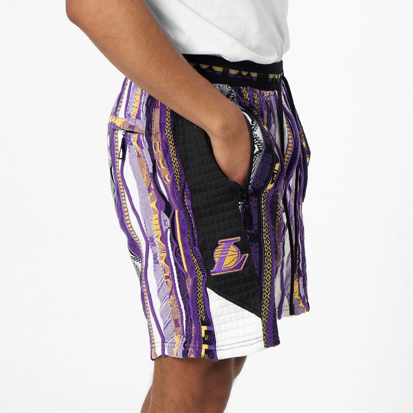 New - COOGI X NBA X Protege - Lakers Sweater Knit Basketball Shorts