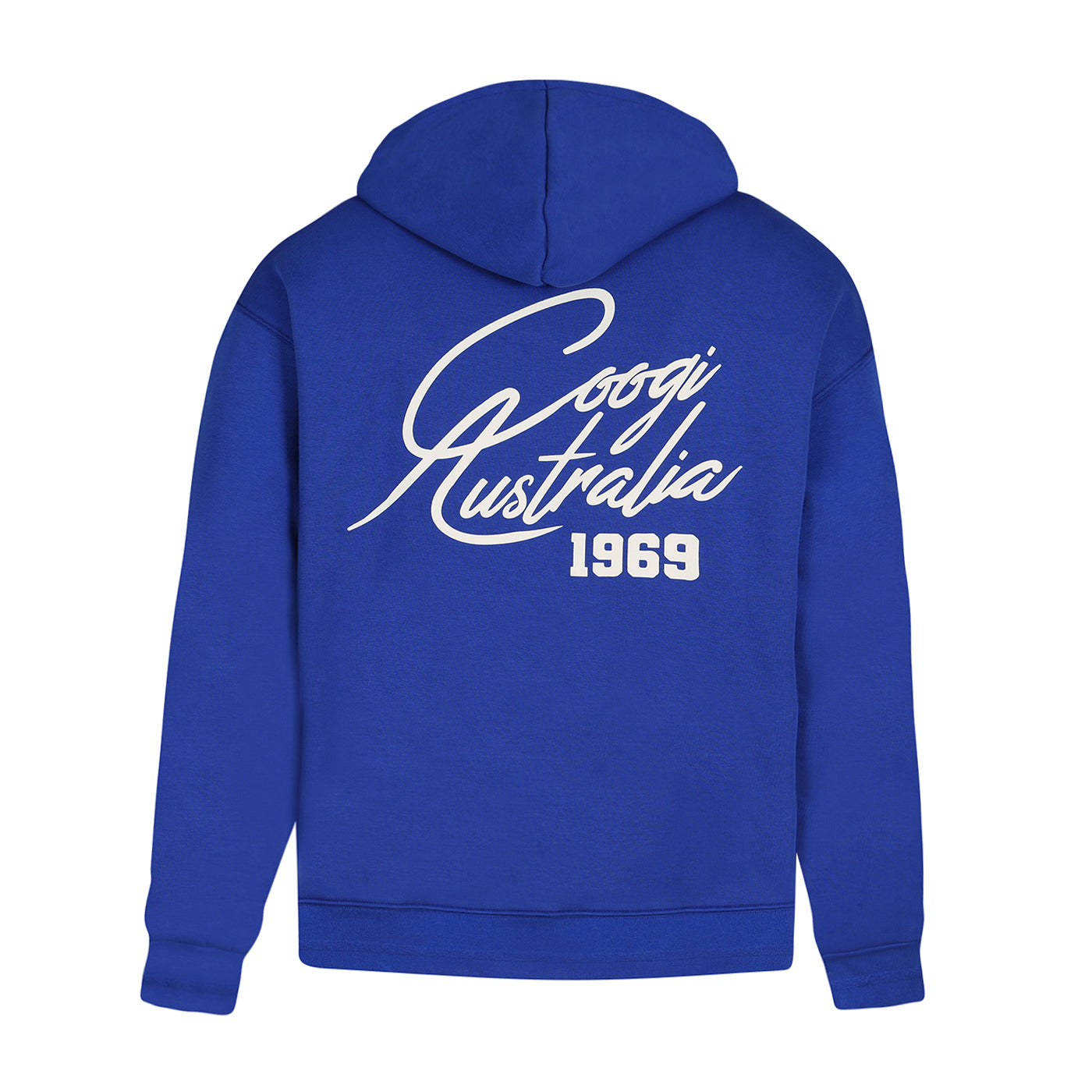 New - COOGI Script Hoody - Oversized - Royal: COOGI Crown Reserve HeavyLuxe Fleece