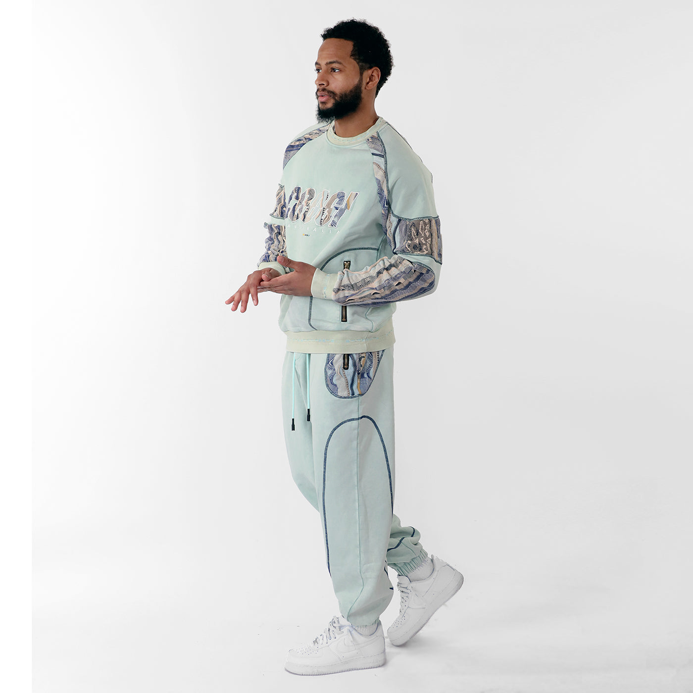 New - COOGI Sweater French Terry Jogger - Mint