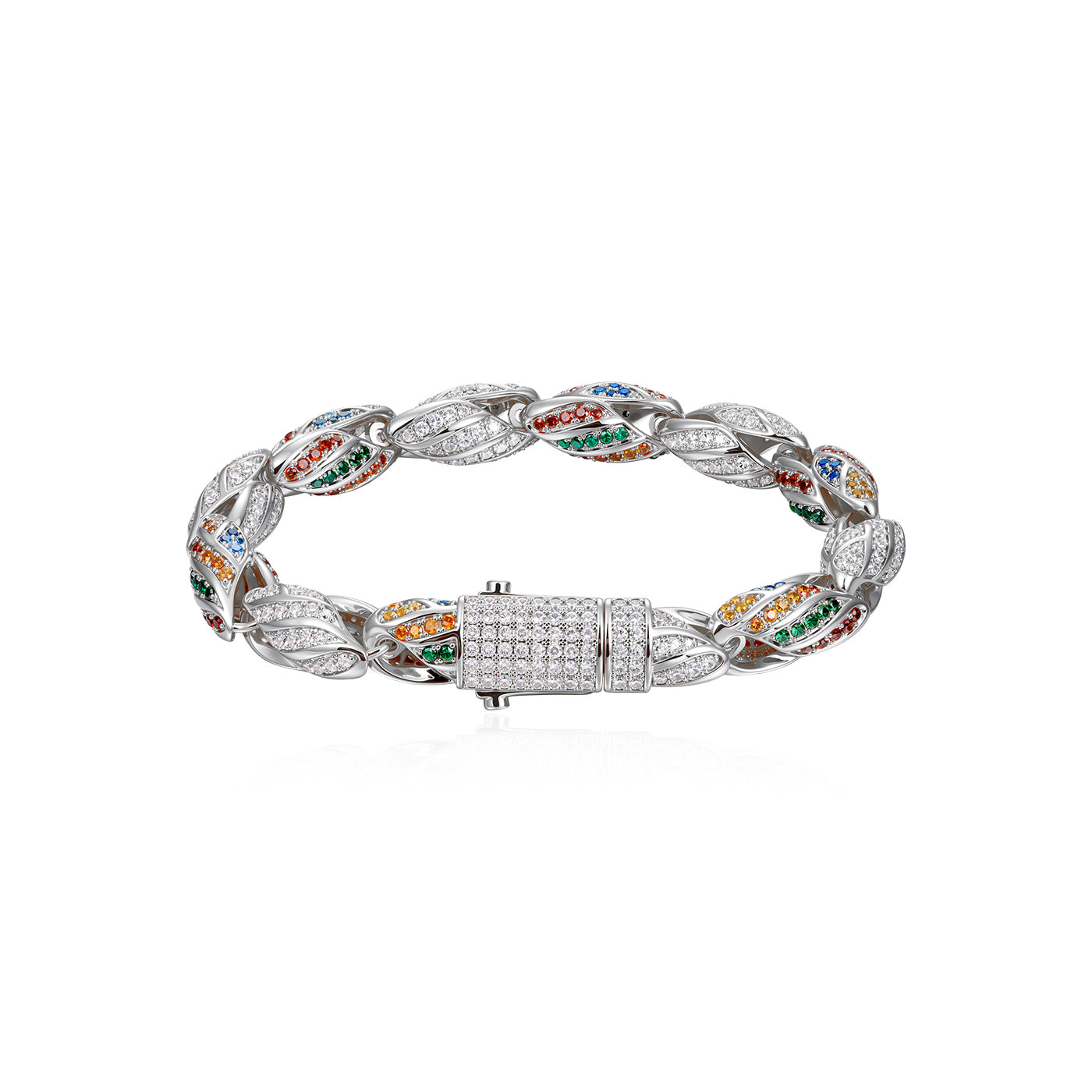 COOGI Twisted Rope Bracelet - White Gold Plated