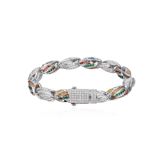COOGI Twisted Rope Bracelet - White Gold Plated