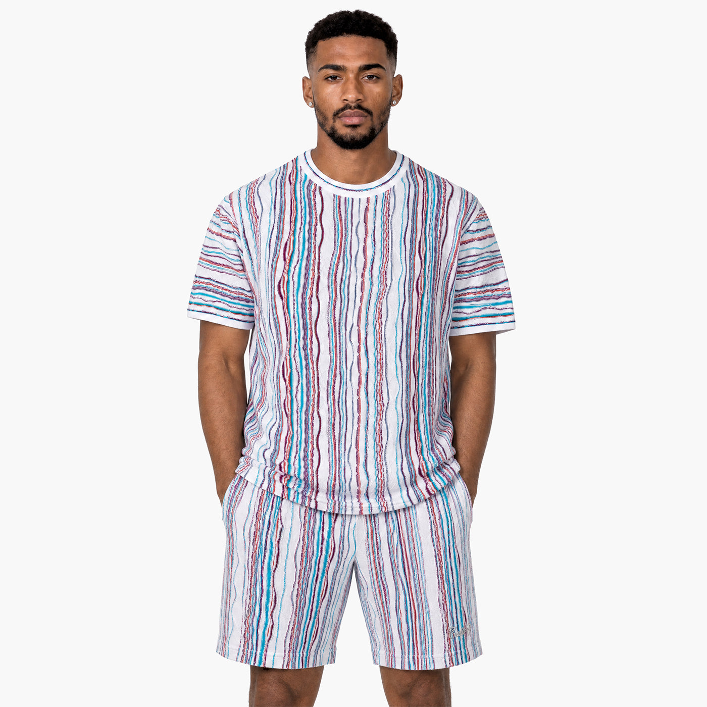 New - COOGI Light Weight Sweater Knit Tee - White Base