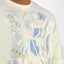 Sweater-Pieced Oversized Tee - Ivory Mist Signature
