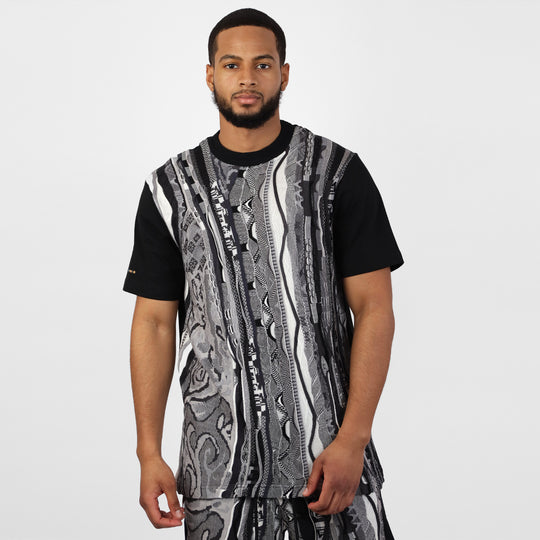 COOGI Sweater-Pieced Tee - Black on Grey