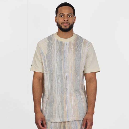 COOGI Sweater-Pieced Tee - Ivory Mist