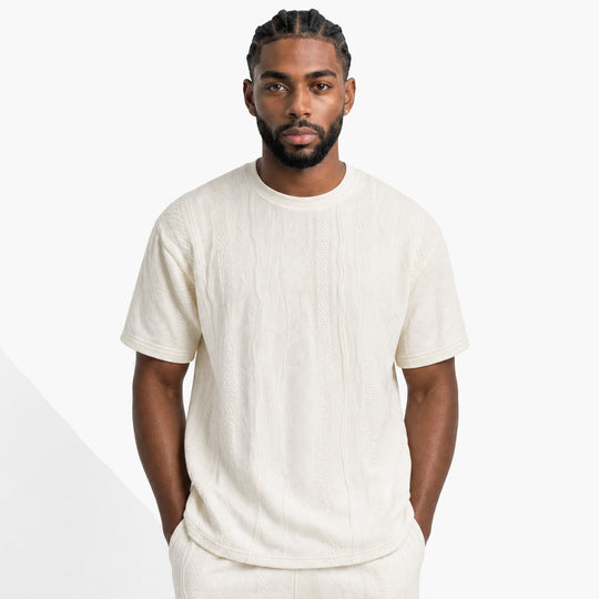 New - COOGI Light Weight Sweater Knit Cloud Dancer Tee