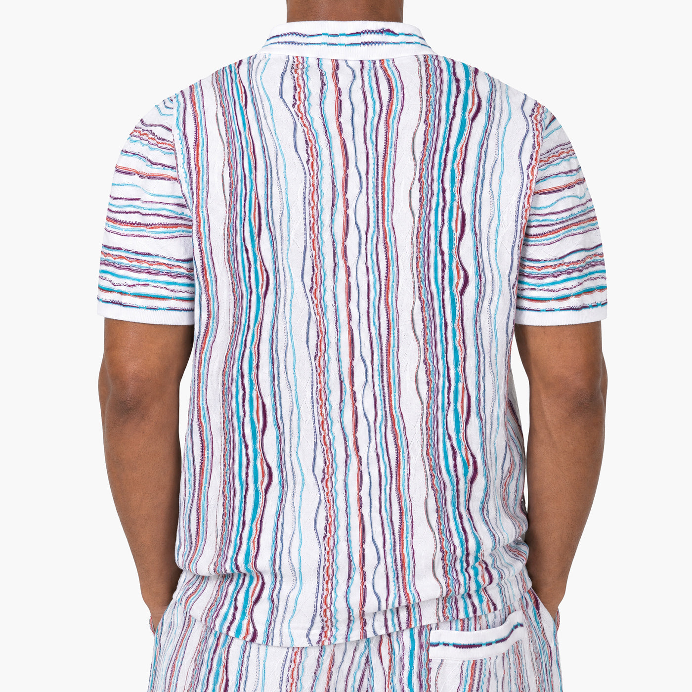 New - COOGI Light Weight Sweater Knit Polo - White Base