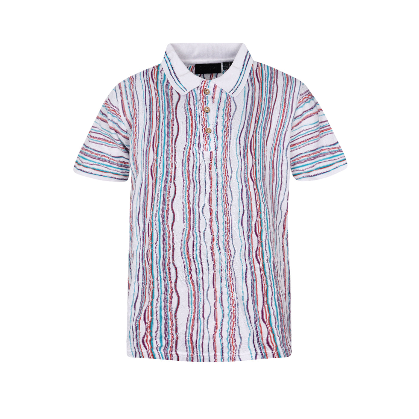 New - COOGI Light Weight Sweater Knit Polo - White Base