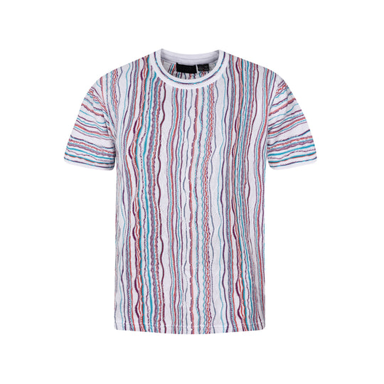 New - COOGI Light Weight Sweater Knit Tee - White Base