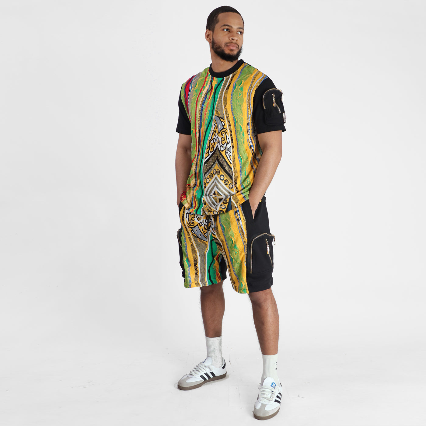 Sweater Pieced Fleece Shorts - OG Noir