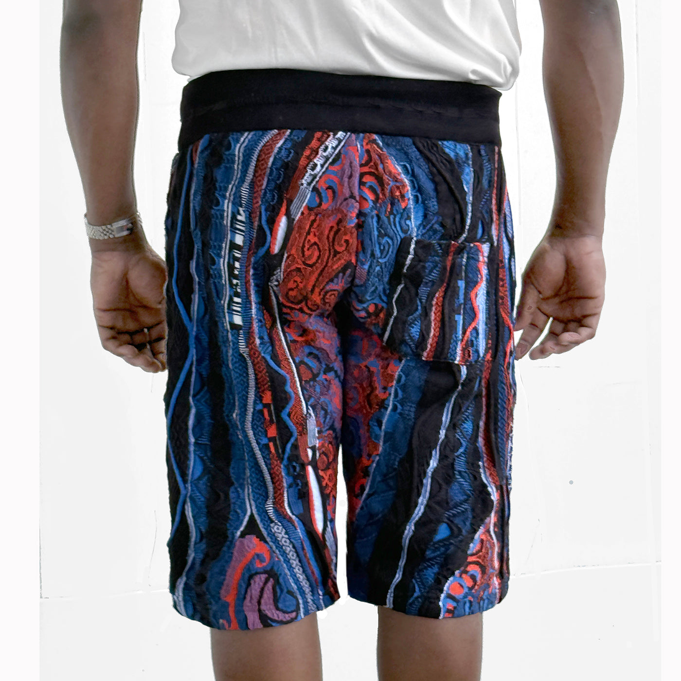 VOO　mixed paper knit サイズ2 New - COOGI Navy and Orange Sweater Knit Shorts