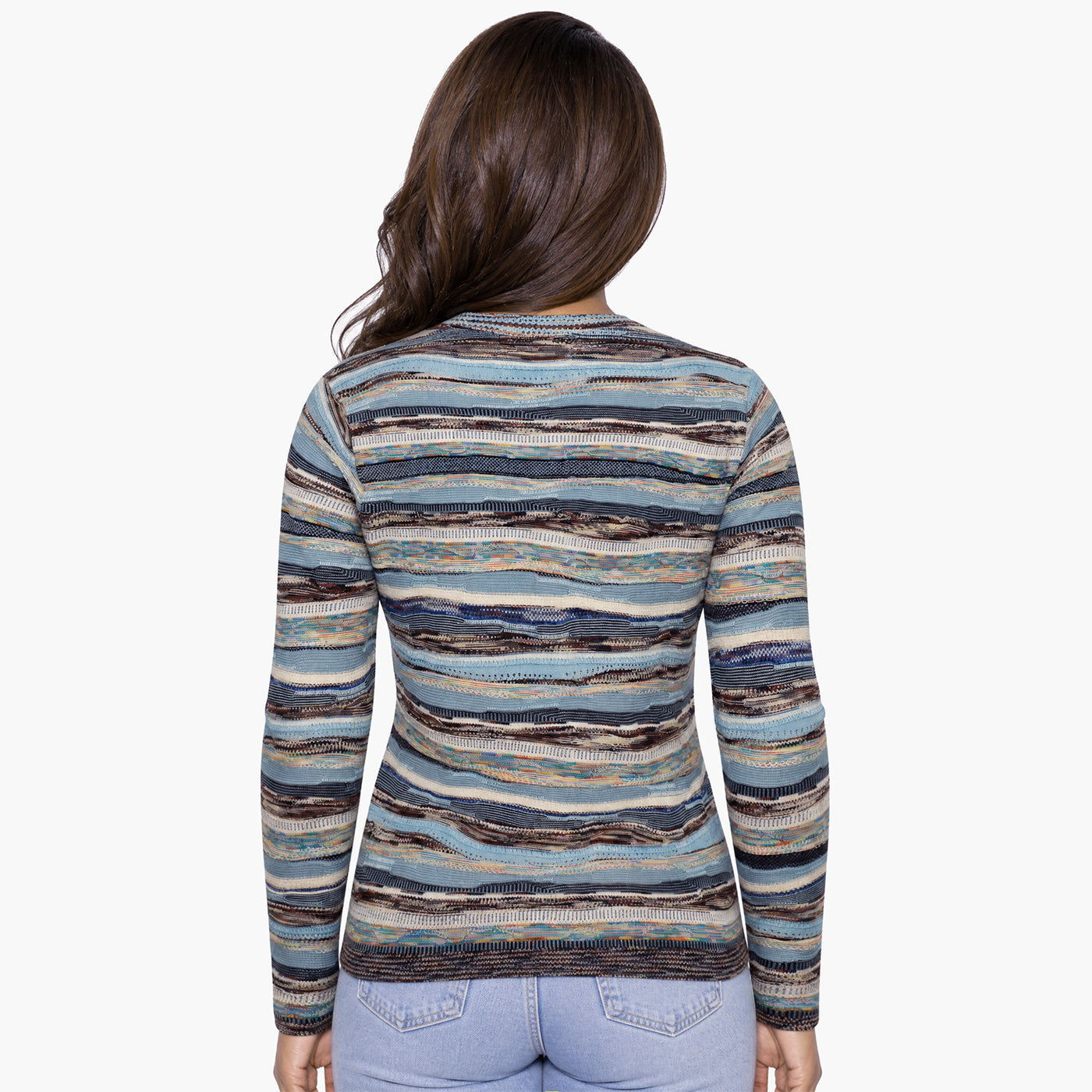 New - COOGI Women's Light Weight Knit Cardigan - Blue Multi