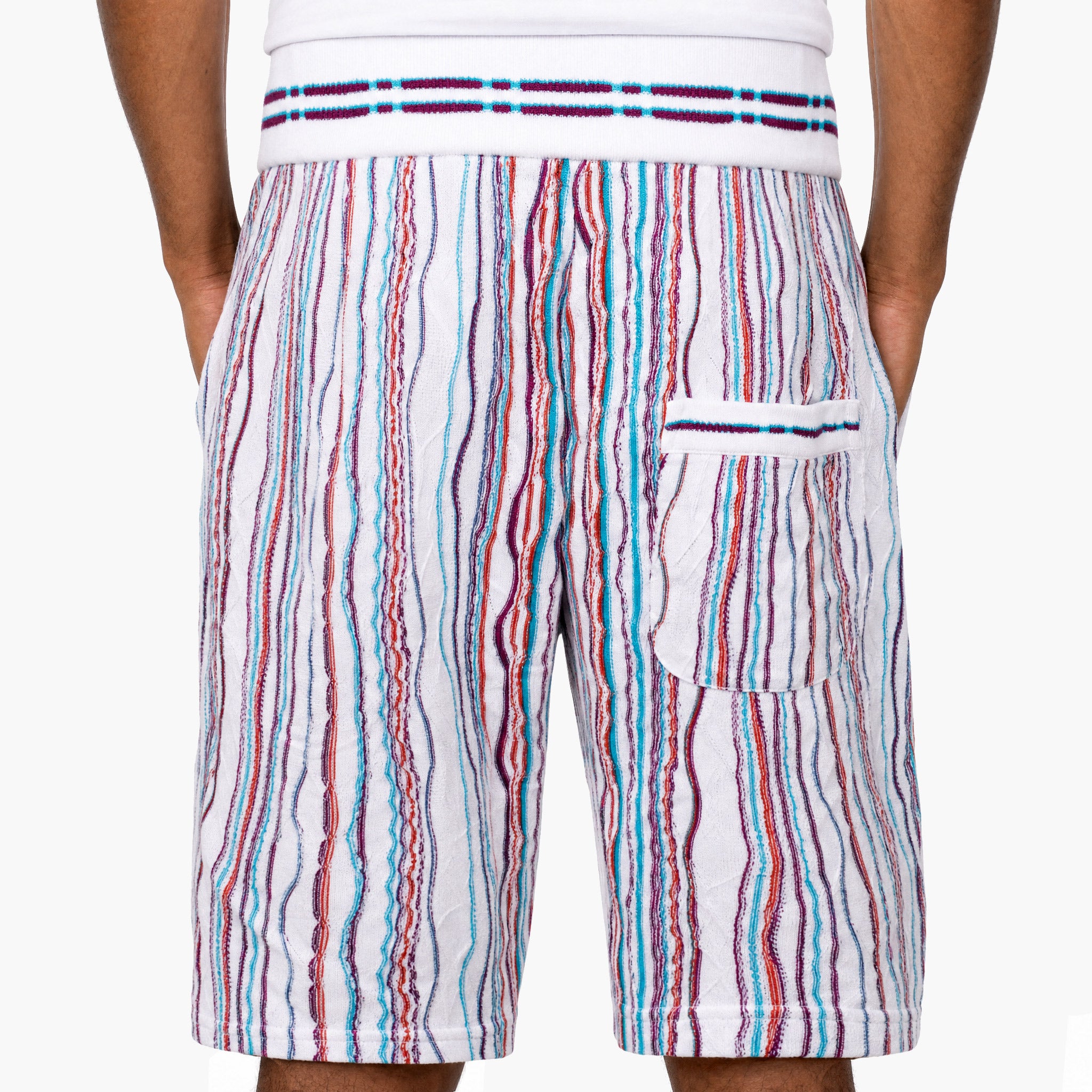 New - COOGI Light Weight Sweater Knit Shorts - White Base