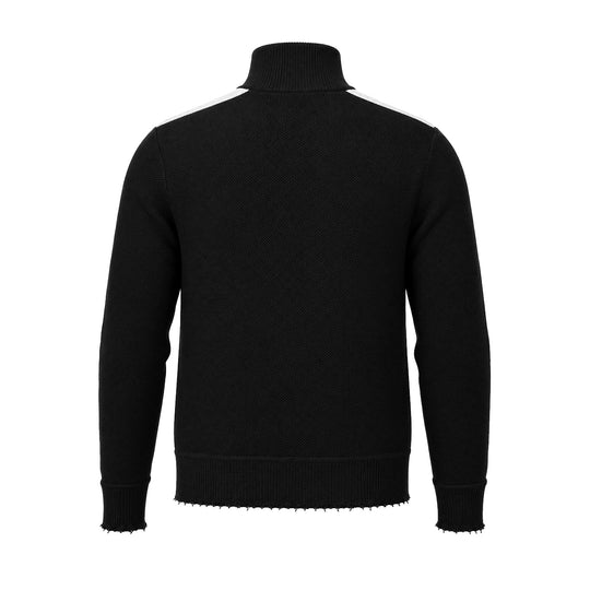 Introducing - COOGI Heavy Weight Fashion Knit Track Jacket - Black