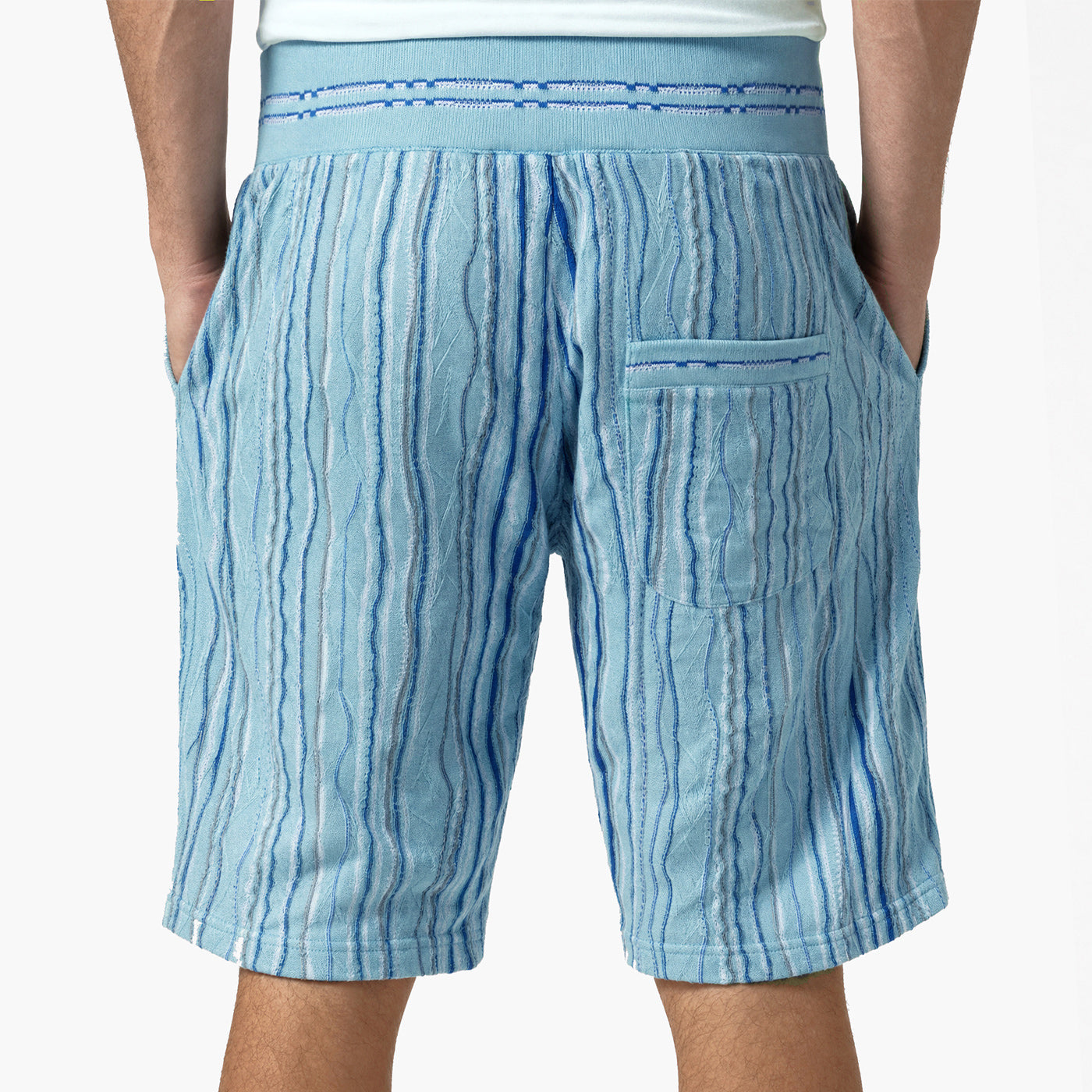 New -COOGI Light Weight Sweater Knit Shorts - Blue Base