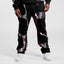COOGI Sweater Patched Fleece Jogger-Red-Black
