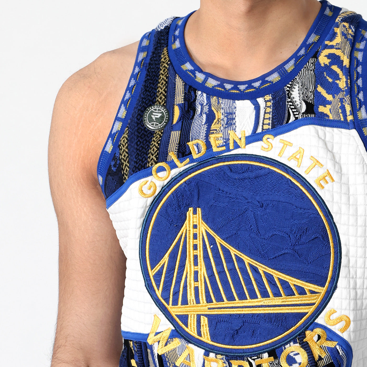 New -COOGI X NBA X Protege - Golden State Warriors Sweater Vest