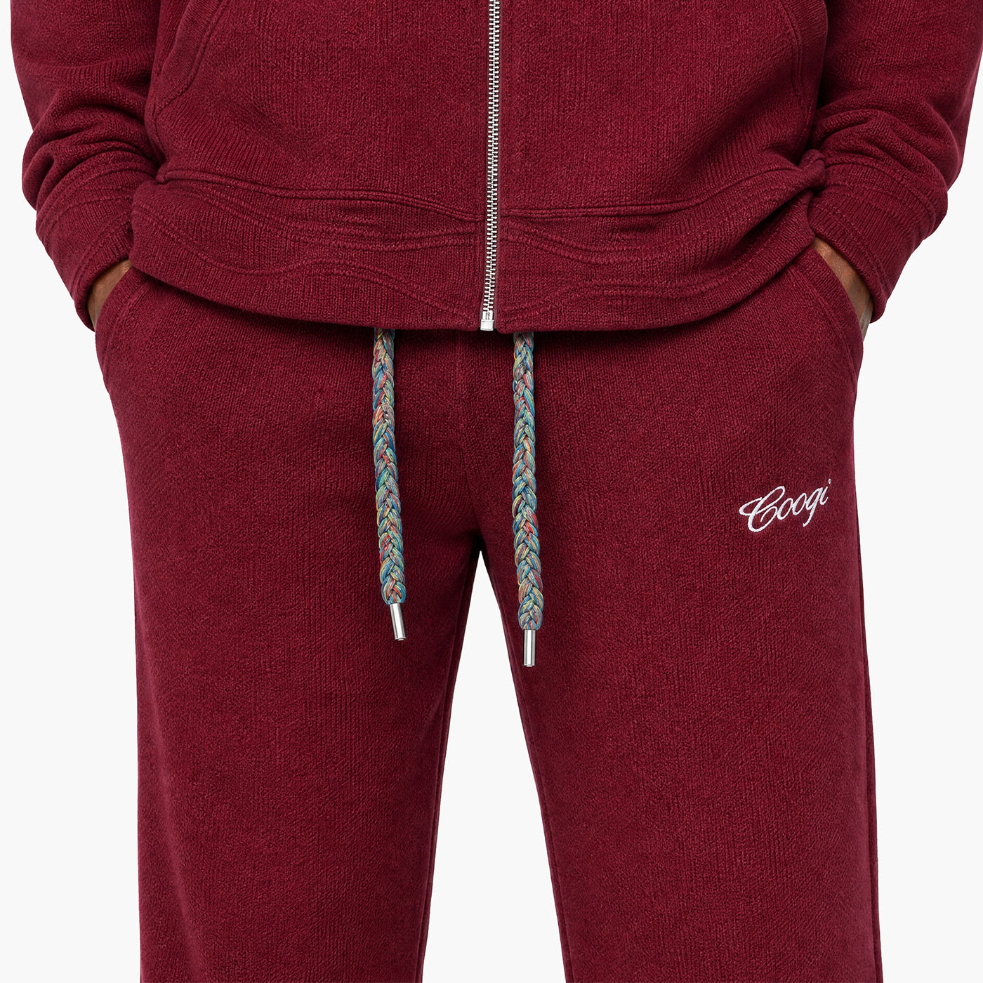 Introducing - COOGI Heavy Weight Fashion Knit Pants- Red