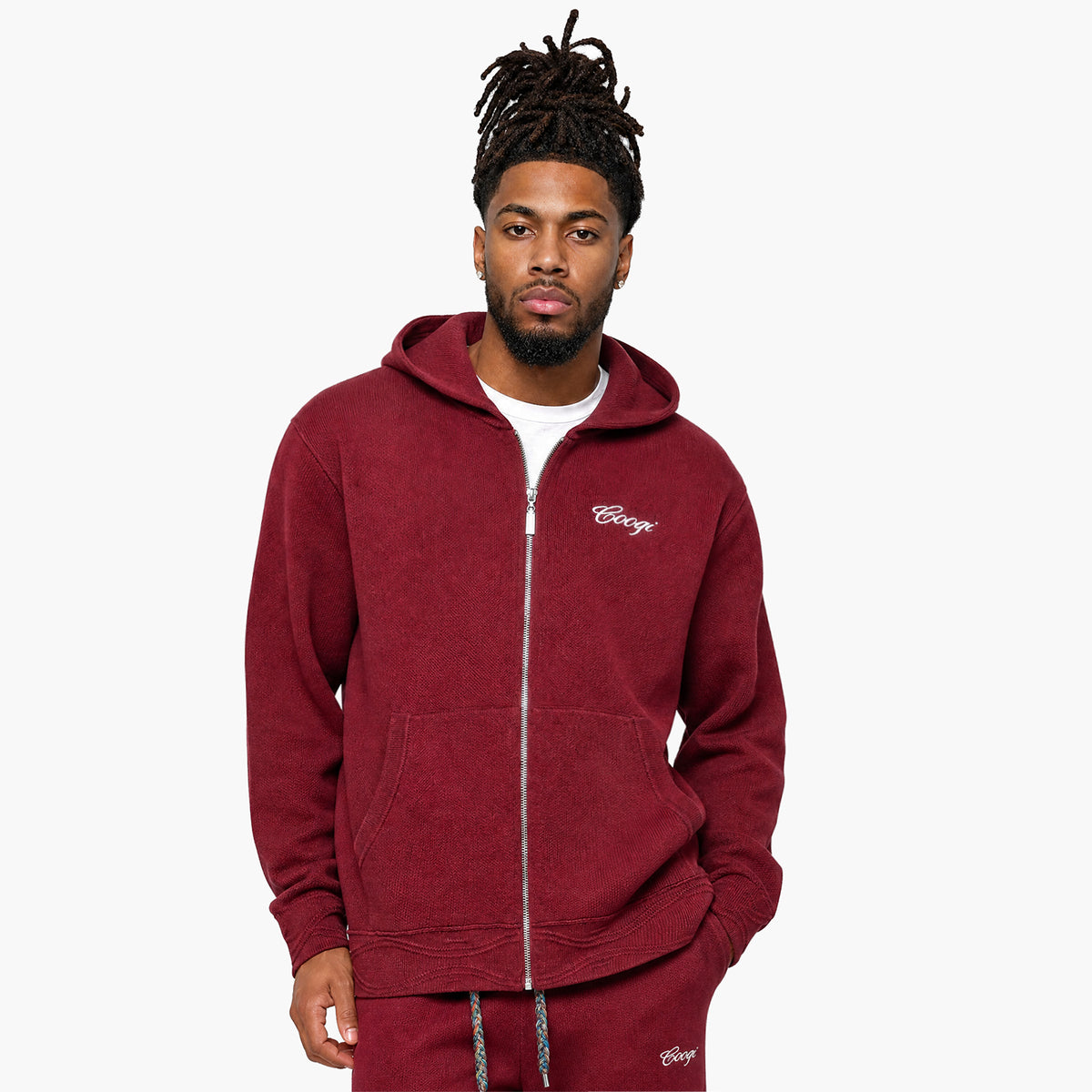 Introducing - COOGI Heavy Weight Fashion Knit Hoody - Red