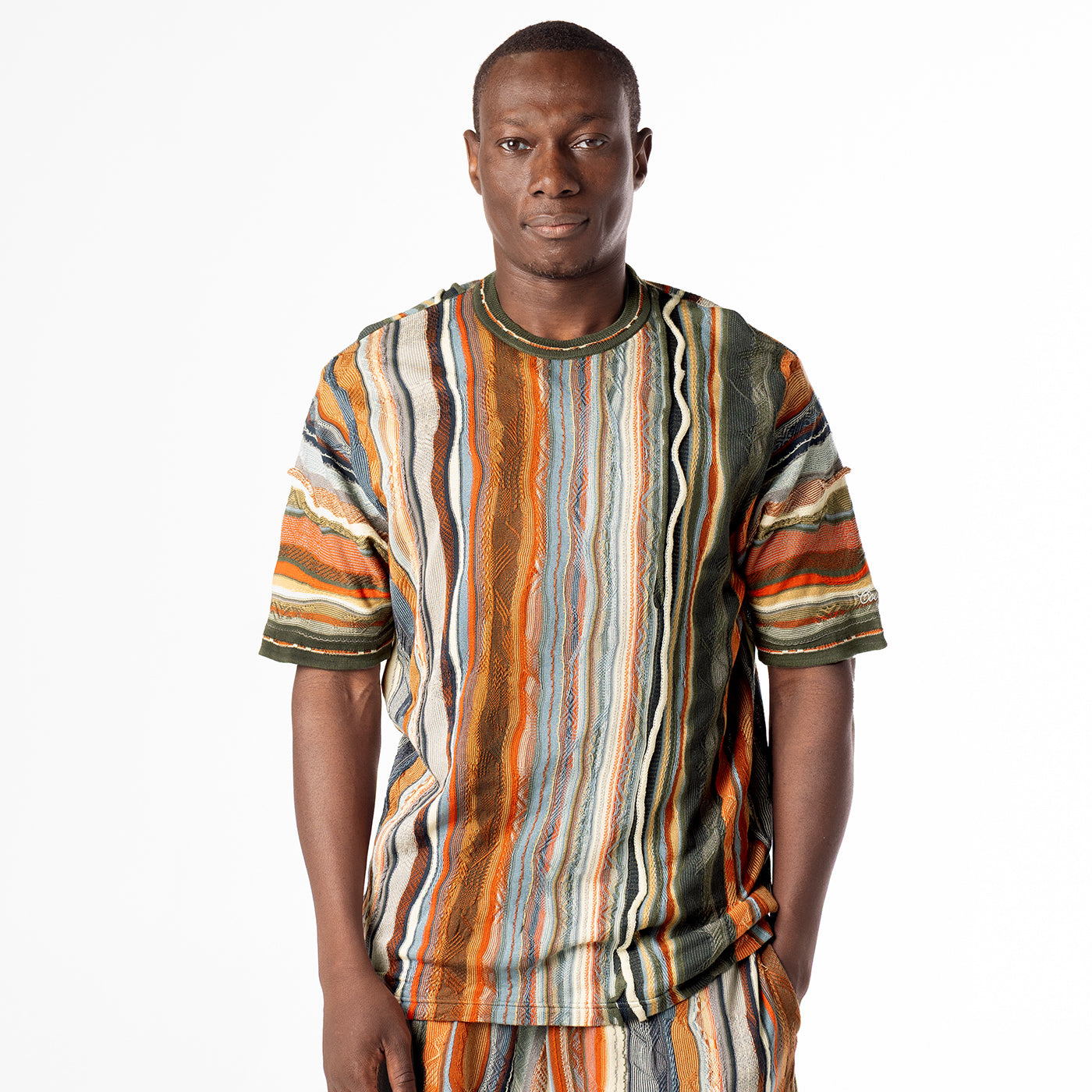 New- COOGI Light Weight Sweater Knit Tee in Natural