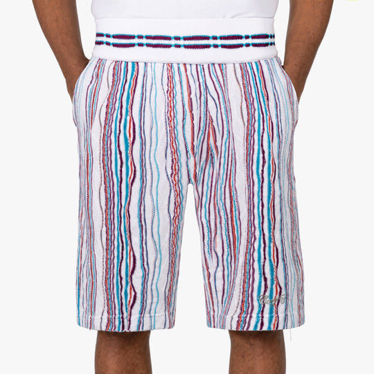 New - COOGI Light Weight Sweater Knit Shorts - White Base